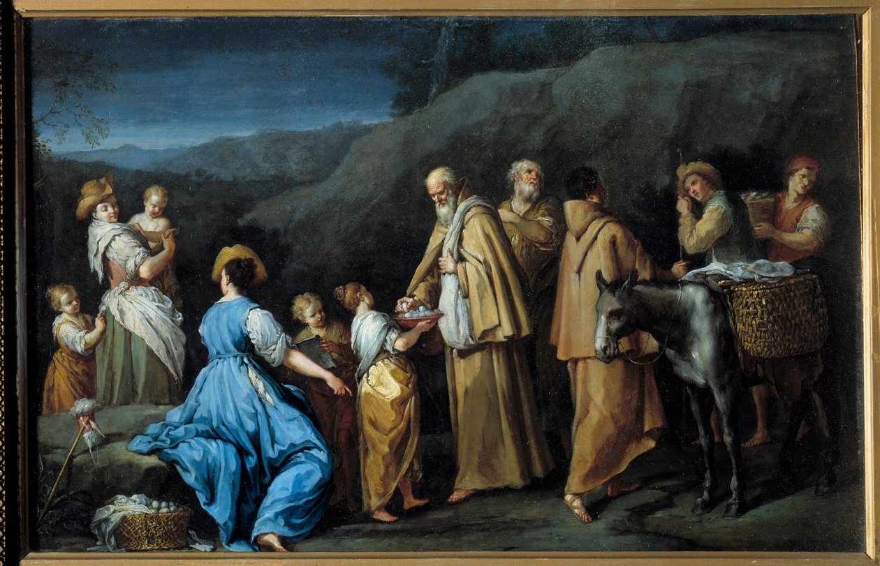 Religious Queteurs Målning av Giuseppe Gambarini (1680-1725) av Giuseppe Gambarini