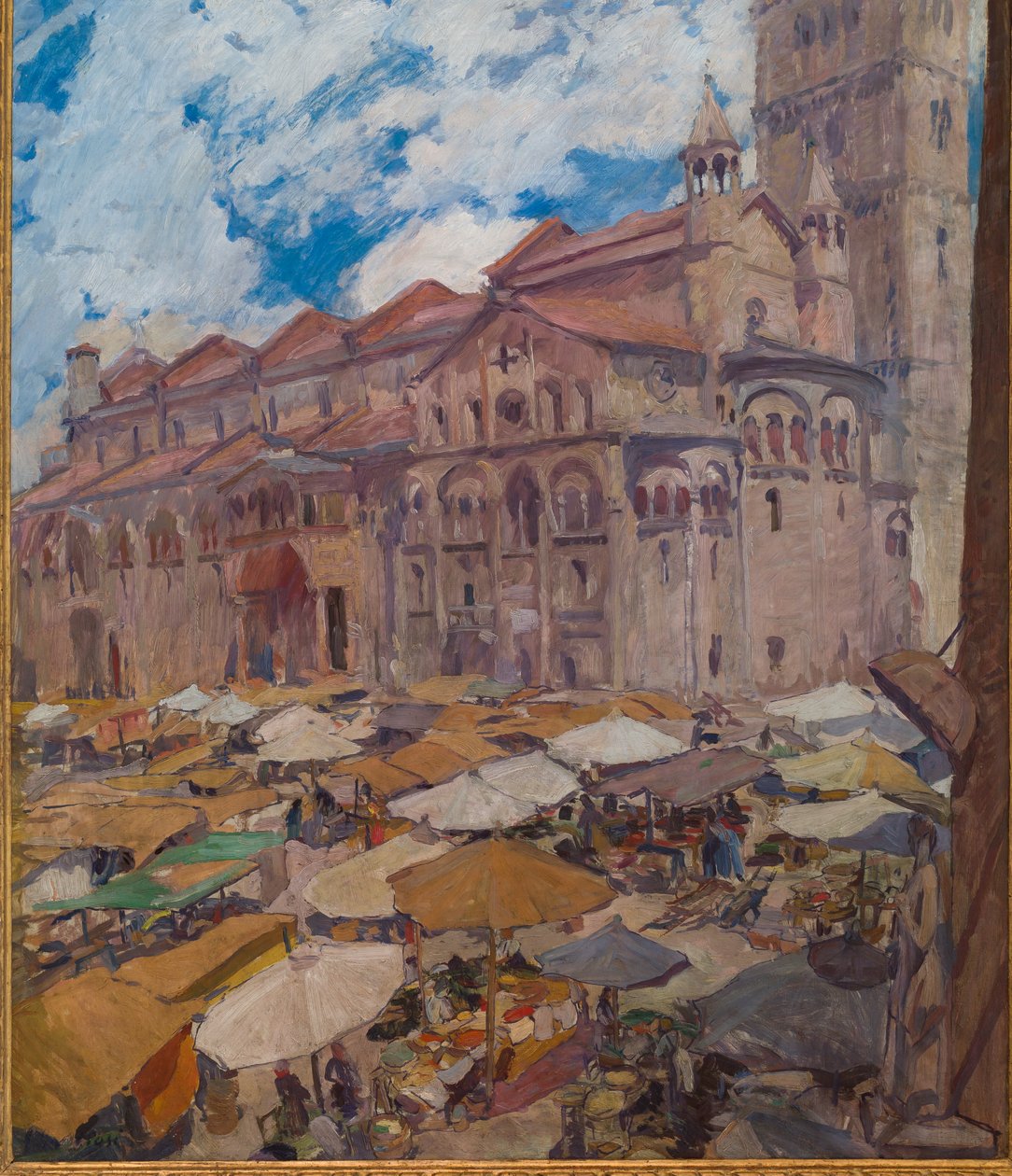 Grande Square i Modena (oljemålning på duk) av Giuseppe Graziosi