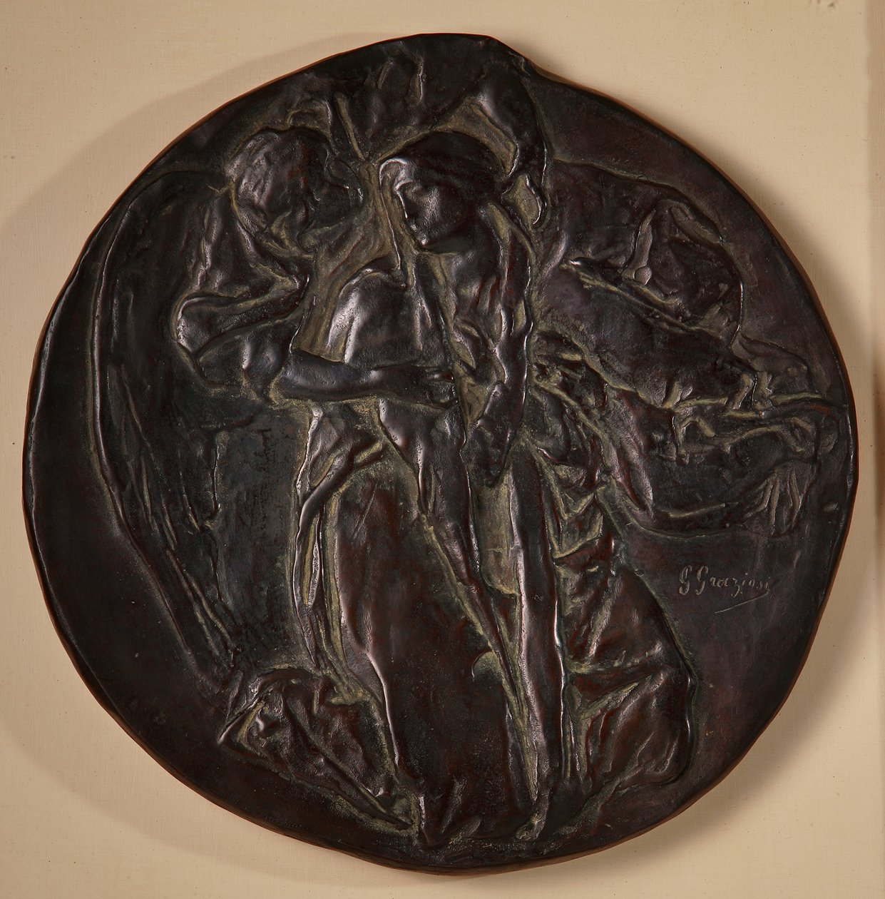 Bebådelsen (brons) av Giuseppe Graziosi