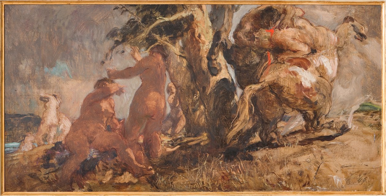Badarna och en kentaur (olja på plywood) av Giuseppe Graziosi
