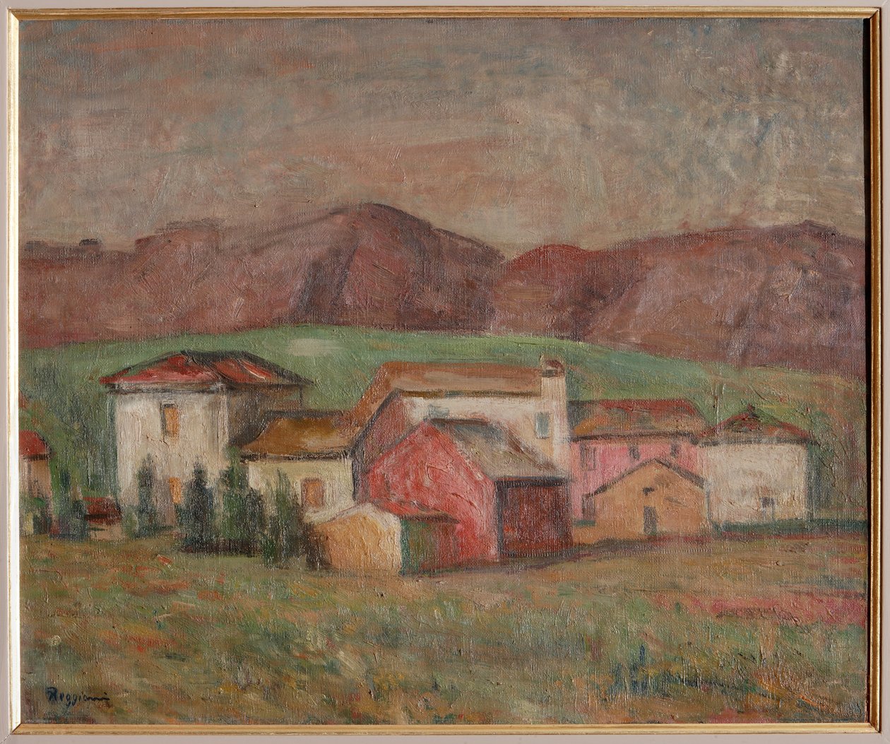 By vid foten av bergen (olja på duk) av Giuseppe Graziosi