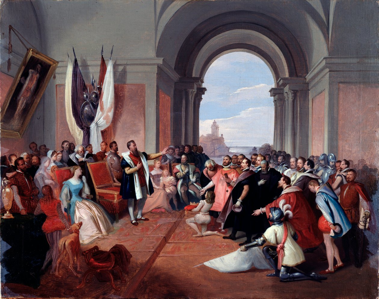 Andrea Doria vägrar genuas krona, av Giuseppe Isola (1808-1893), ca. 1868 (olja på duk) av Giuseppe Isola