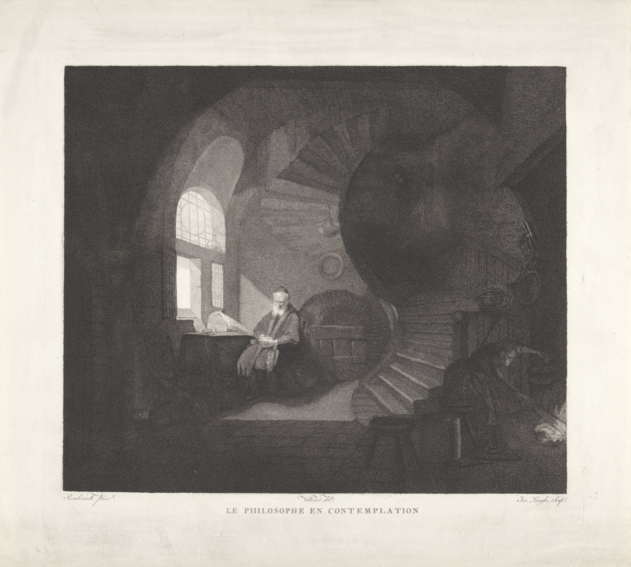 Mediterande filosoof Filosofen i kontemplation (titel på objekt) av Giuseppe Longhi