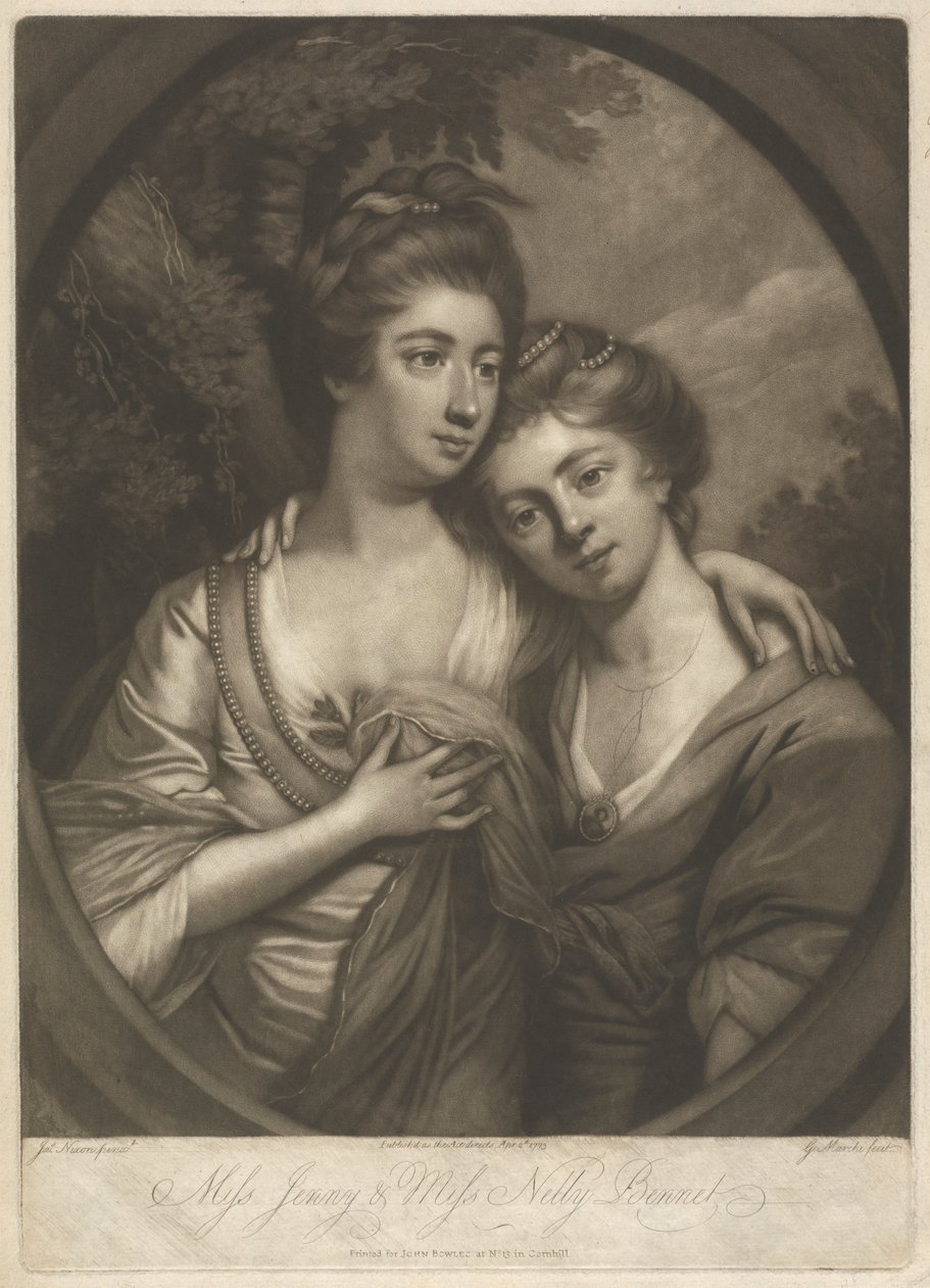 Miss Jenny & Miss Nelly Bennet av Giuseppe Marchi