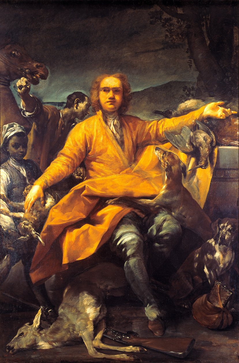 Porträtt av jägare, av Giuseppe Maria Crespi (1665-1747) av Giuseppe Maria (1665 1747) Crespi