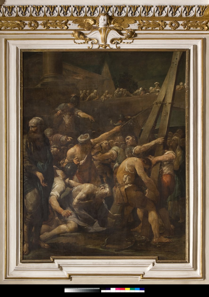 Saint Andrew före korset av hans martyrskap av Giuseppe Maria Crespi