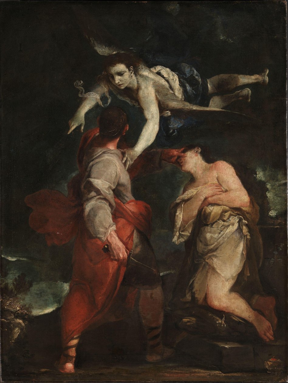 The Sacrifice of Abraham, c.1690 (olja på duk) av Giuseppe Maria (1665 1747) Crespi