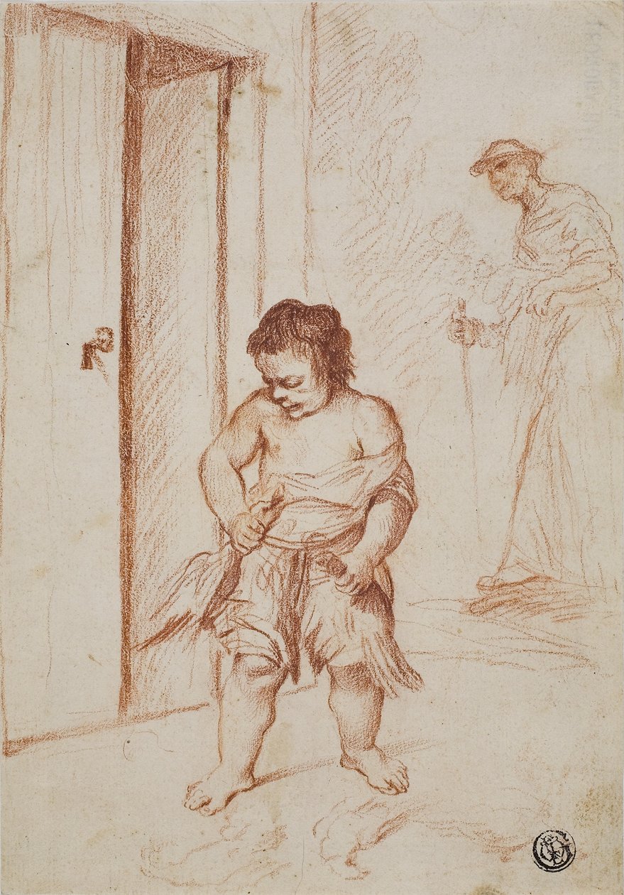 Studie av två figurer, 1710-15 av Giuseppe Maria Crespi
