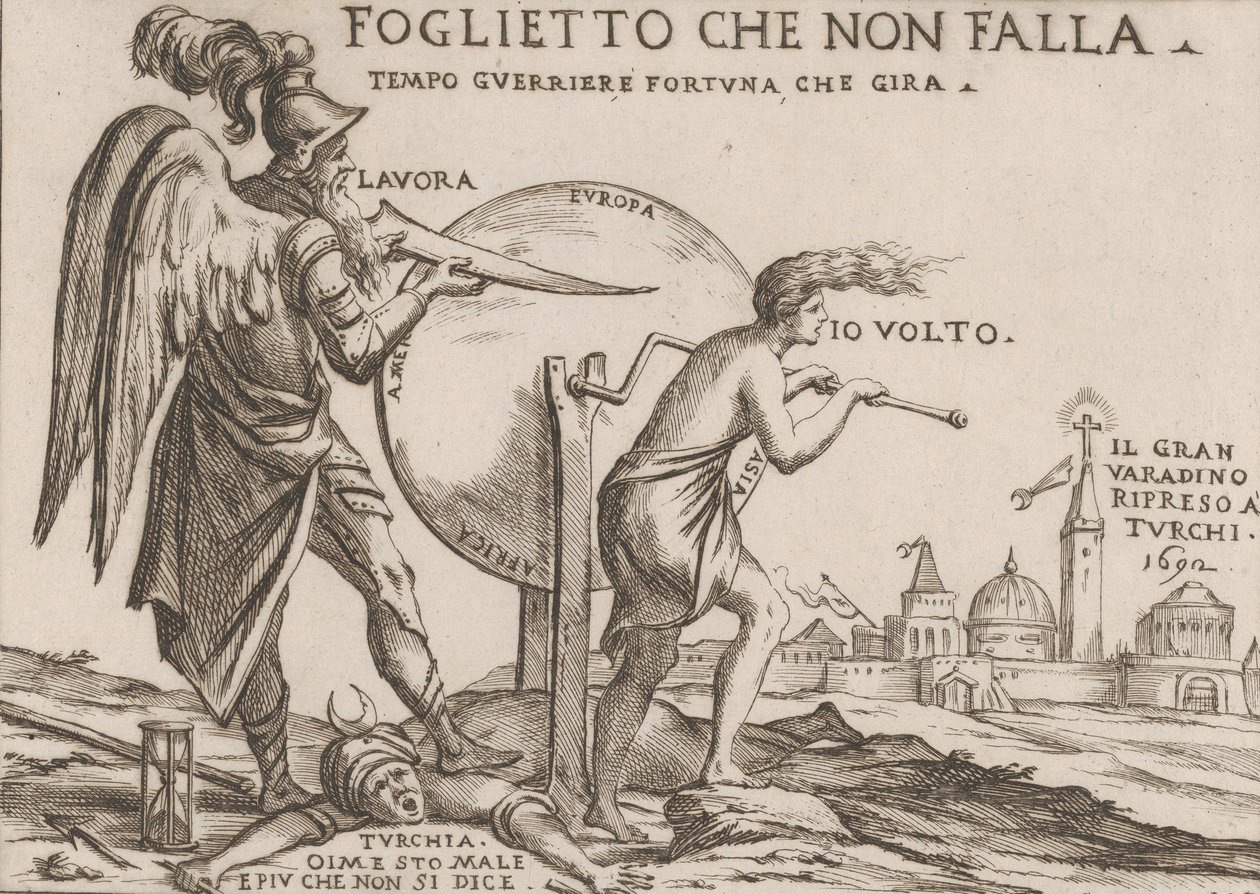 En allegori om turkarnas förmögenheter, ca. 1692. av Giuseppe Maria Mitelli