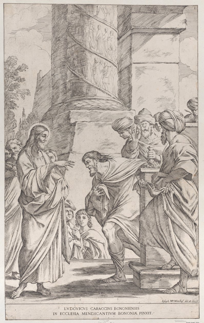 Plåt 1: Matteus kallelse, 1678. av Giuseppe Maria Mitelli