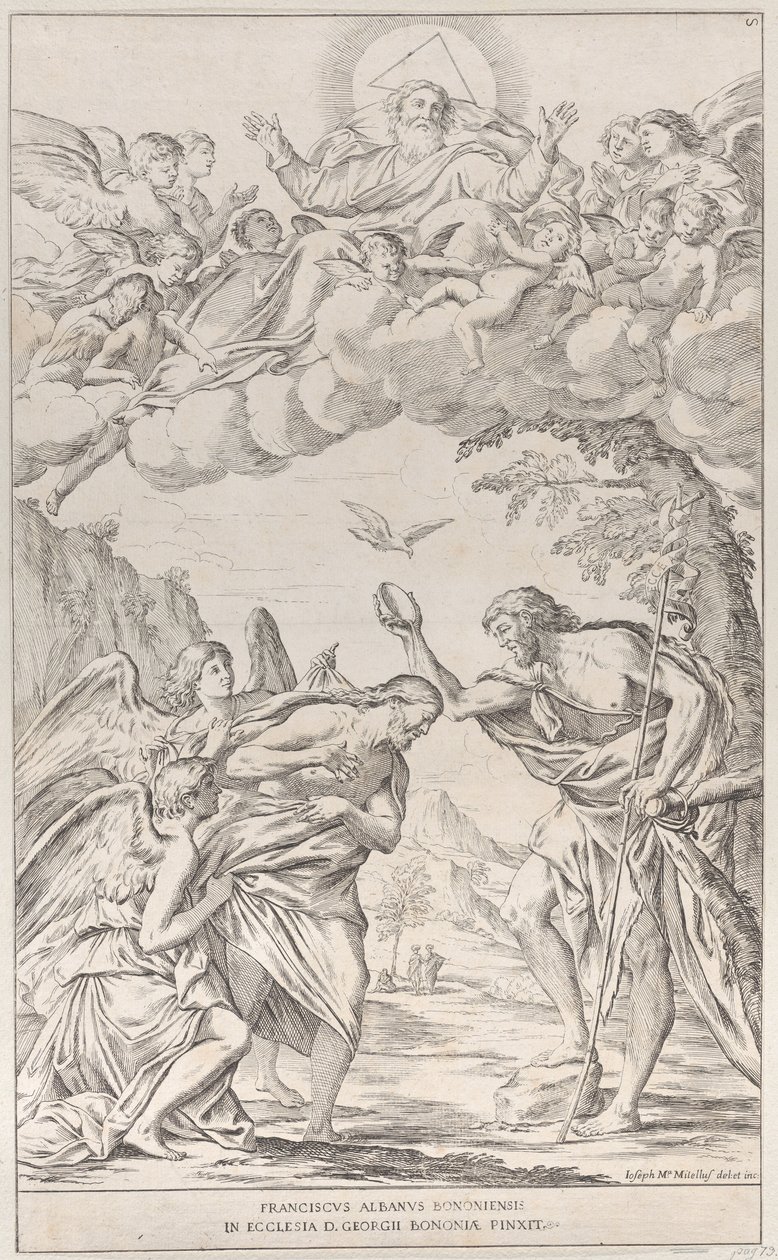 Platta 8: Kristi dop, 1678. av Giuseppe Maria Mitelli