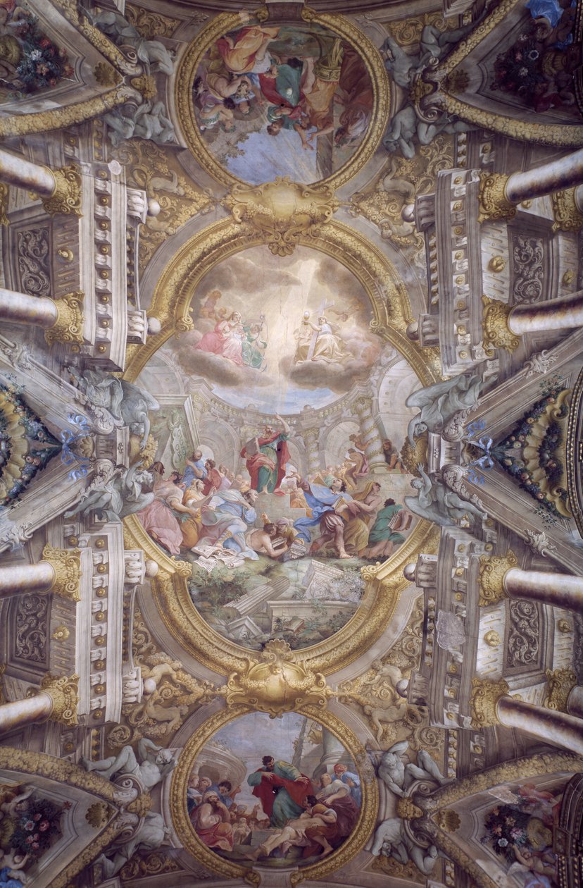 St Pauls gärningar i Areopagus, Bologna, Italien (foto) av Giuseppe Maria and Antonio Rolli