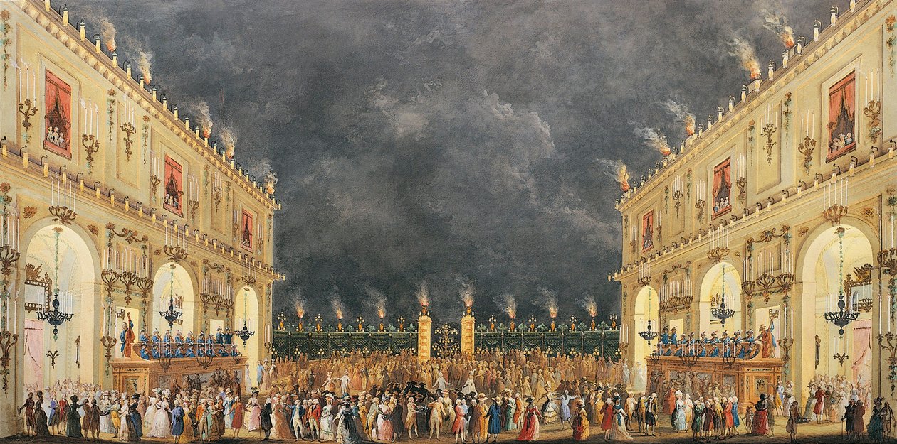 Italien, Florens, Festival på Cascine för att hedra Ferdinand III av Lorraine av Giuseppe Maria Terreni