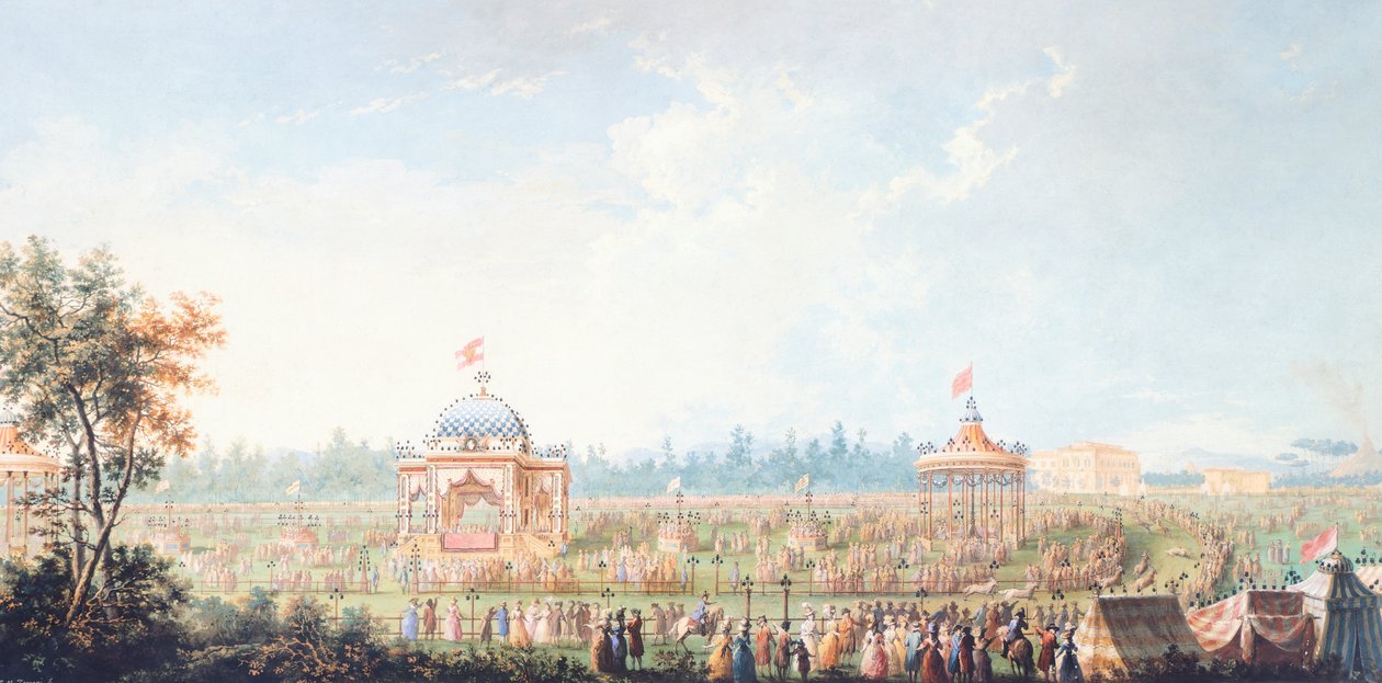 Race at Cascine, av Giuseppe Maria Terreni (1739-1811), Italien av Giuseppe Maria Terreni
