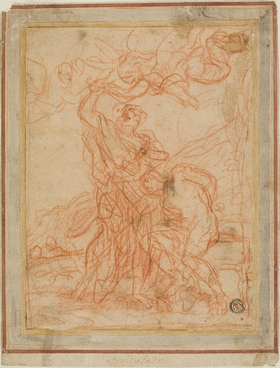 Abrahams offer (recto och verso) av Giuseppe Passeri