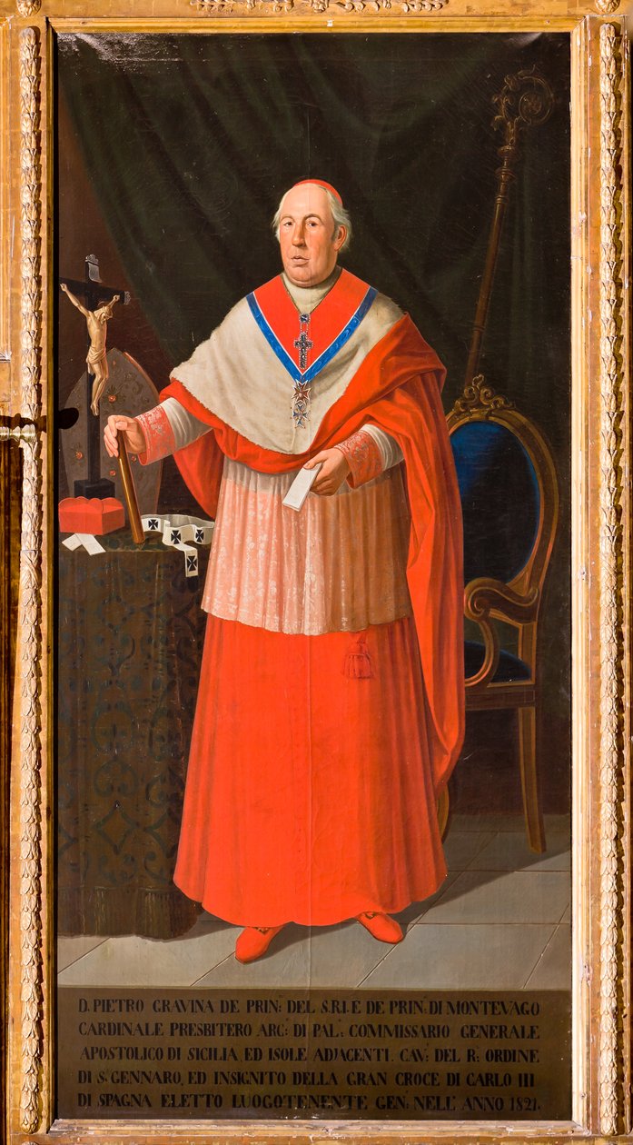 Porträtt av kardinal Pietro Gravina, ca 1825 (olja på duk) av Giuseppe Patania