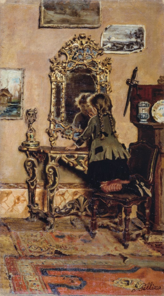 Liten ambitiös tjej av Giuseppe Pellizza da Volpedo