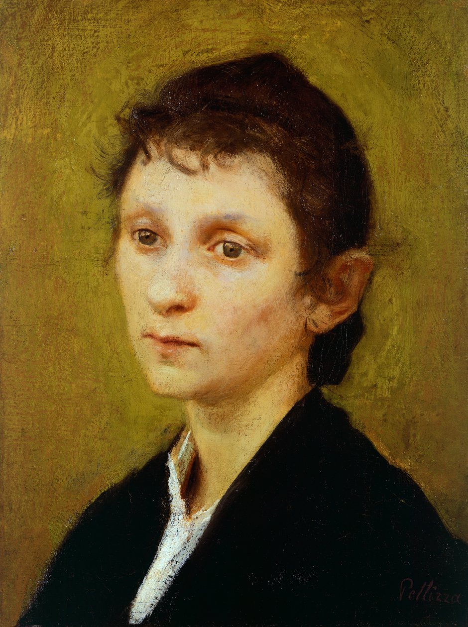 Portræt af ung kvinde (Palmira) svensk av Giuseppe Pellizza da Volpedo