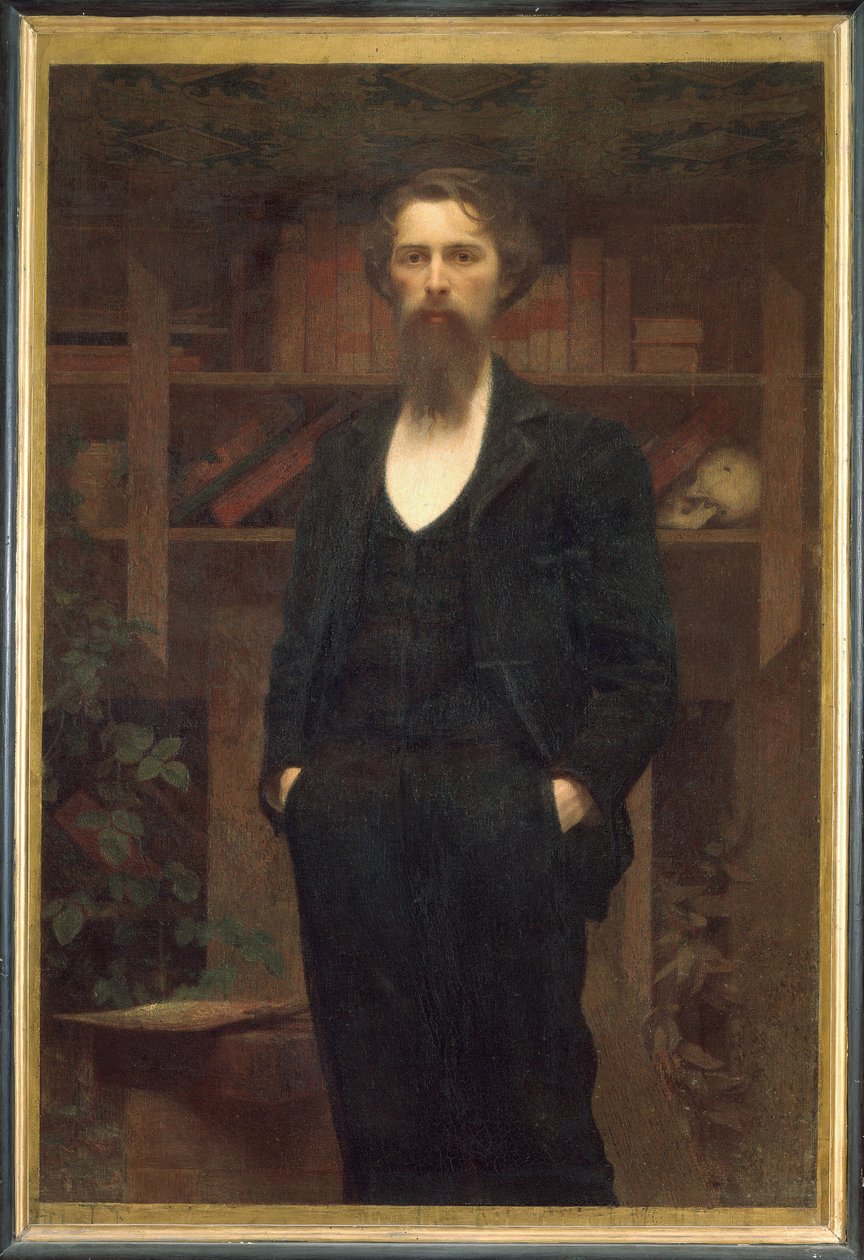 Självporträtt - Giuseppe Pellizza da Volpedo (1868-1907). Olja på duk av Giuseppe Pellizza da Volpedo