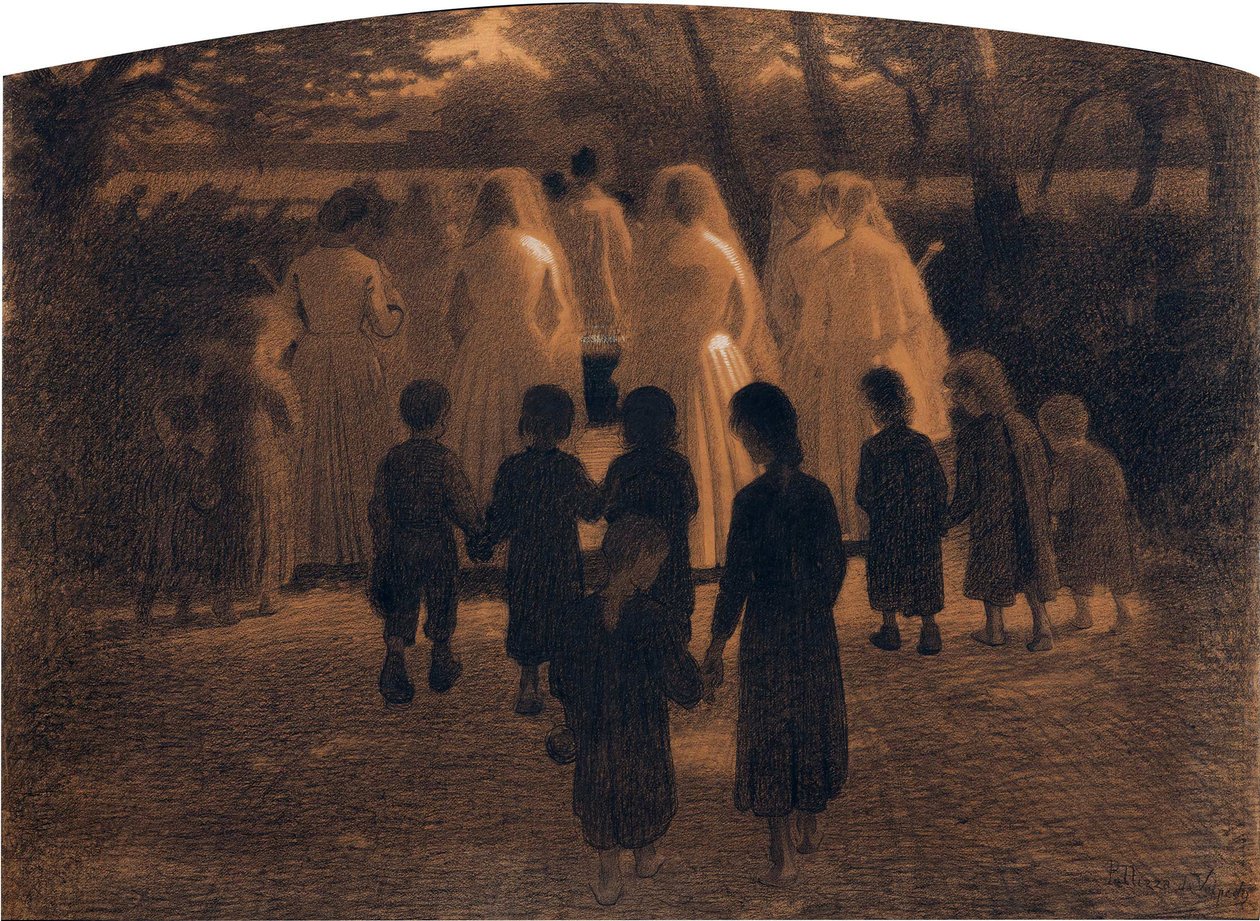 Det döda barnet av Pellizza da Volpedo, Giuseppe (1868-1907). Pastell på kartong, storlek: 71x98 av Giuseppe Pellizza da Volpedo