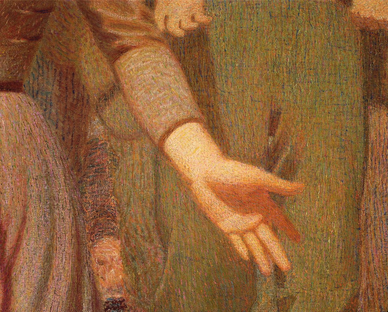 Den fjärde staten, av Giuseppe Pellizza da Volpedo, detalj av Giuseppe Pellizza da Volpedo