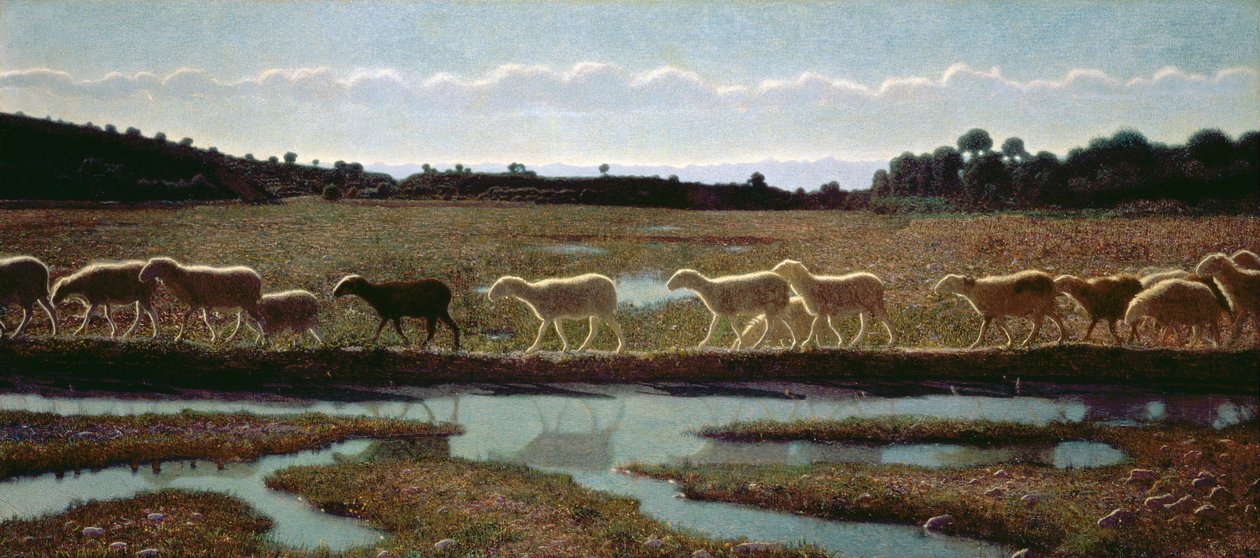 Livets spegel: Det som den första gör, följer de andra, 1895-98 av Giuseppe Pellizza da Volpedo