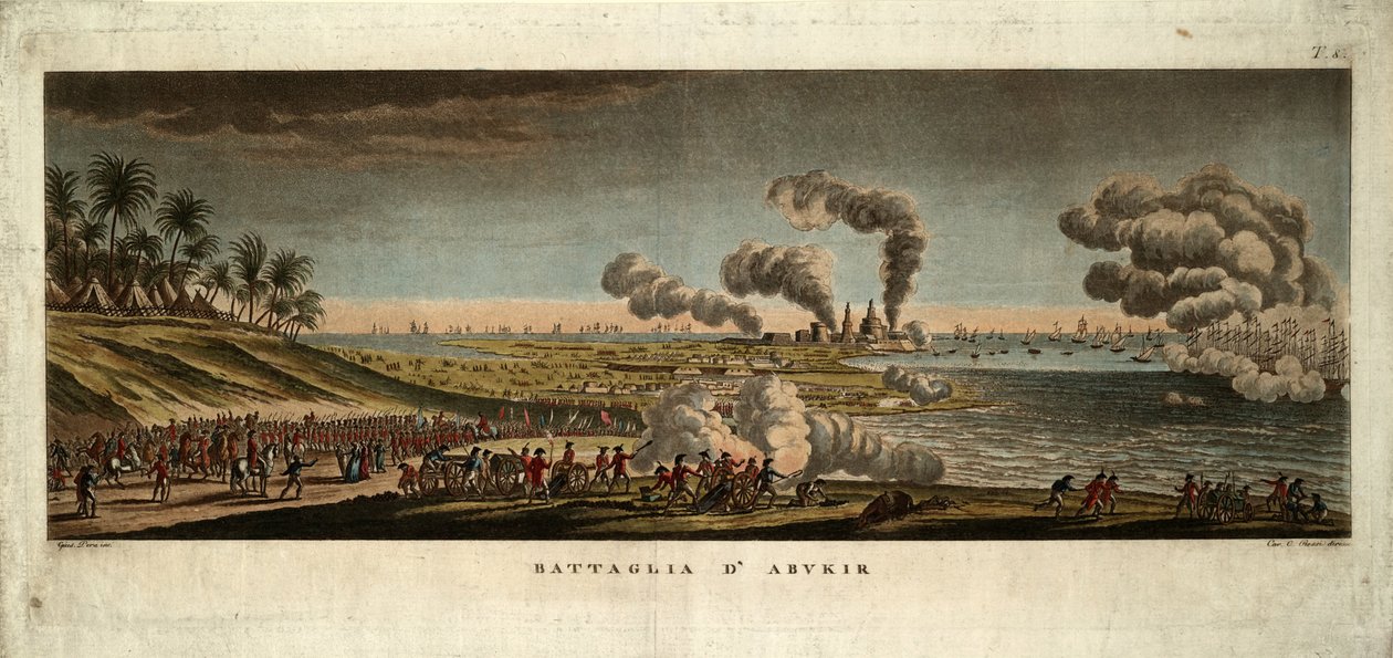 Slaget vid Abukir den 25 juli 1799, 1799 av Giuseppe Pera
