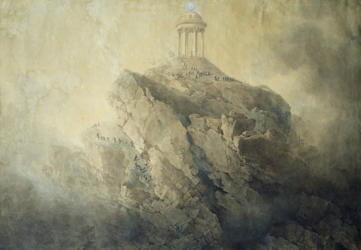 Allegory of Napoleon, av Giuseppe Pietro Bagetti (1764-1831), akvarell på papper av Giuseppe Pietro Bagetti