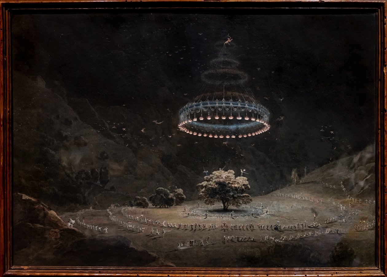 Valnötsträdet i Benevento (häxans sabbat) av Giuseppe Pietro Bagetti