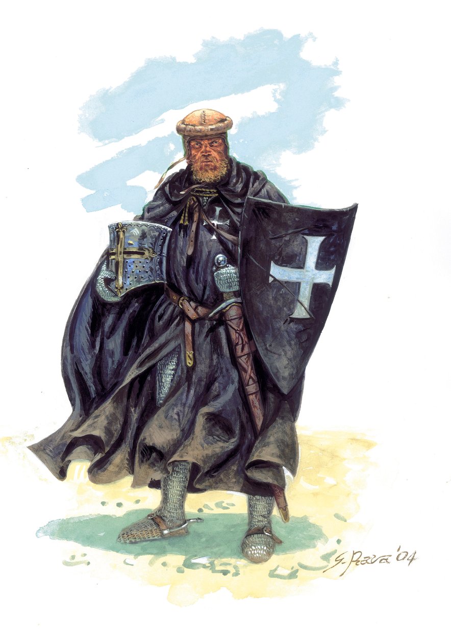 En soldat från Johanniterorden av Jerusalem (Hospitaller) - Hospitallerorden (Johanniterorden) - av Giuseppe Rava