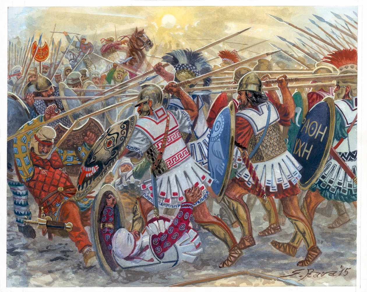 Slaget vid Cunaxa av Giuseppe Rava