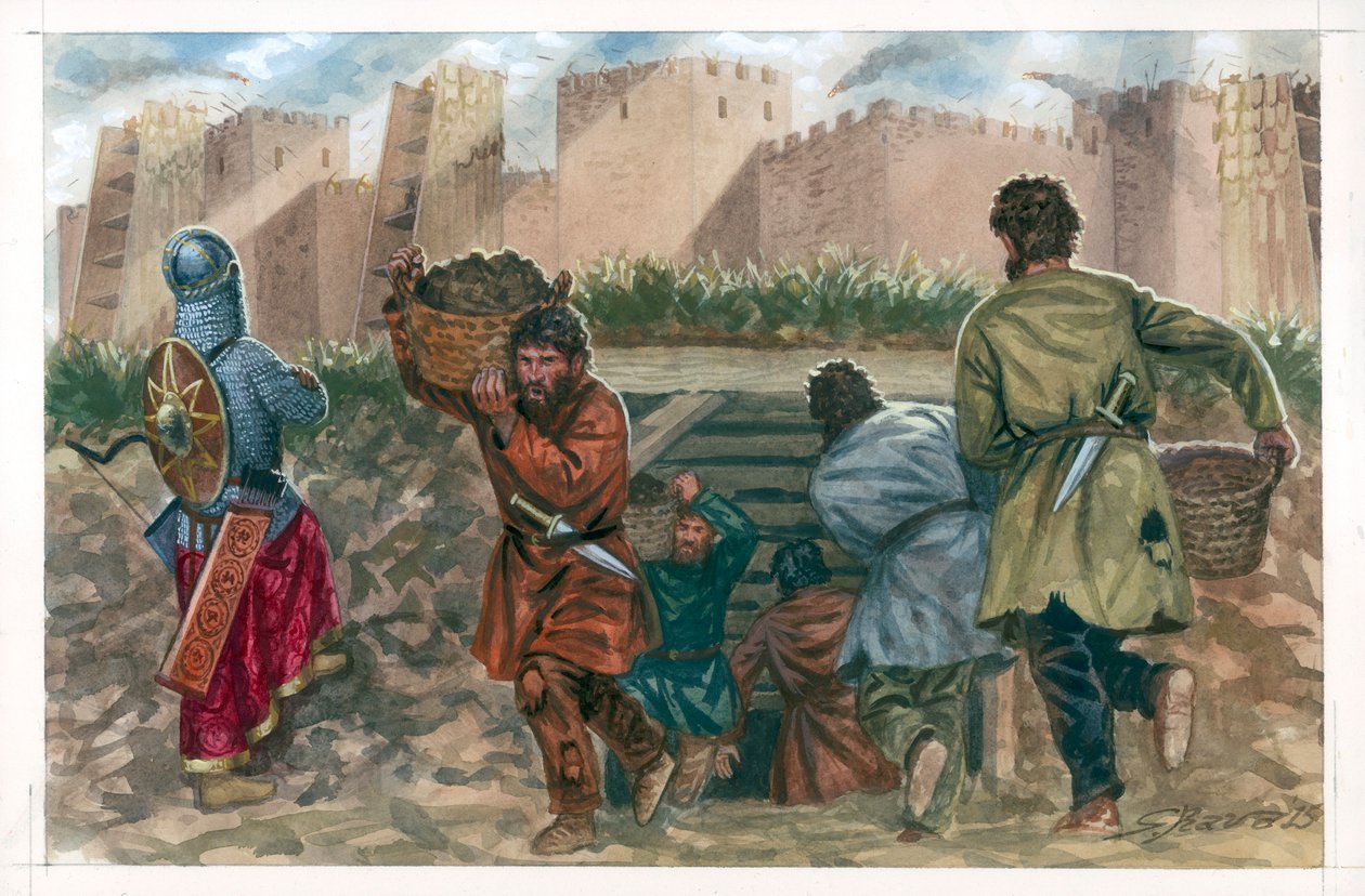 Slaget vid Dura Europos av Giuseppe Rava