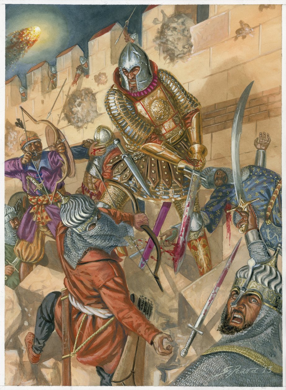 Konstantin XI Palaiologos död och Konstantinopels fall av Giuseppe Rava