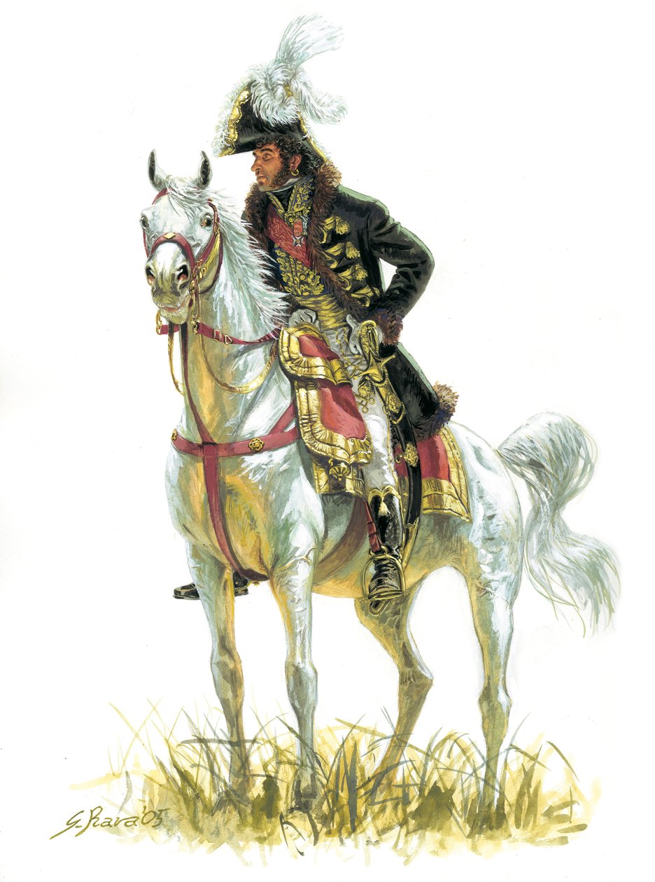 Första kejsardömet: "Porträtt av Joachim Murat (1767-1815) 1805" Första kejsardömet: Joachim Murat (1767-1815) år 1805 - Illustration av Giuseppe Rava av Giuseppe Rava