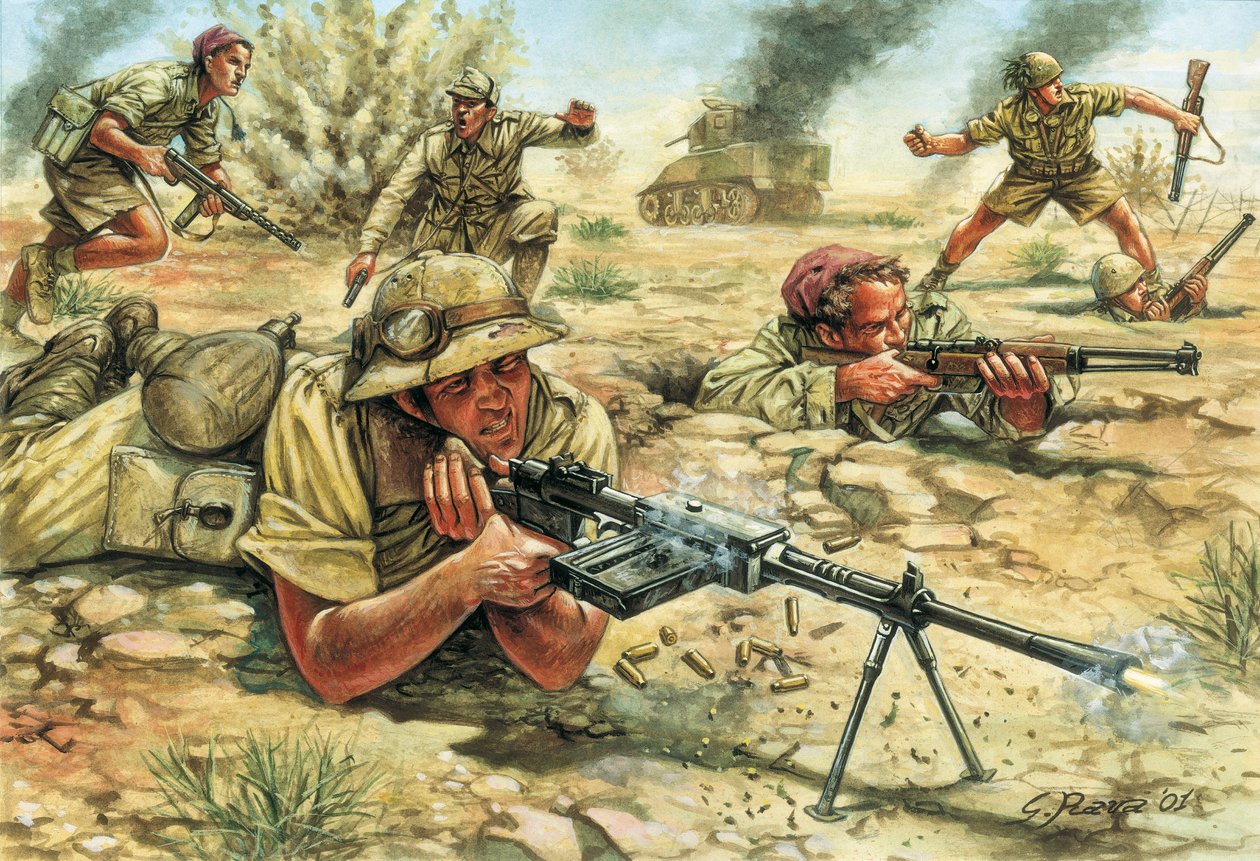 Andra världskriget: Italienska armésoldater (infanteri och bersaglier) i Libyen under den italienska ockupationen mellan 1934 och 1943 - WWII: the italian Bersaglieri and infantry during italian occupation of Libya av Giuseppe Rava