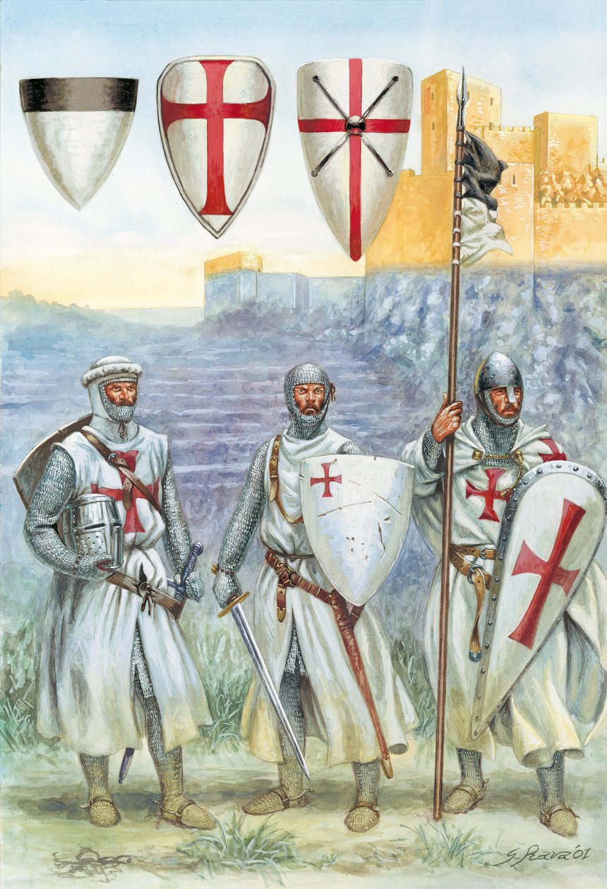 Templarriddare (Illustration) av Giuseppe Rava