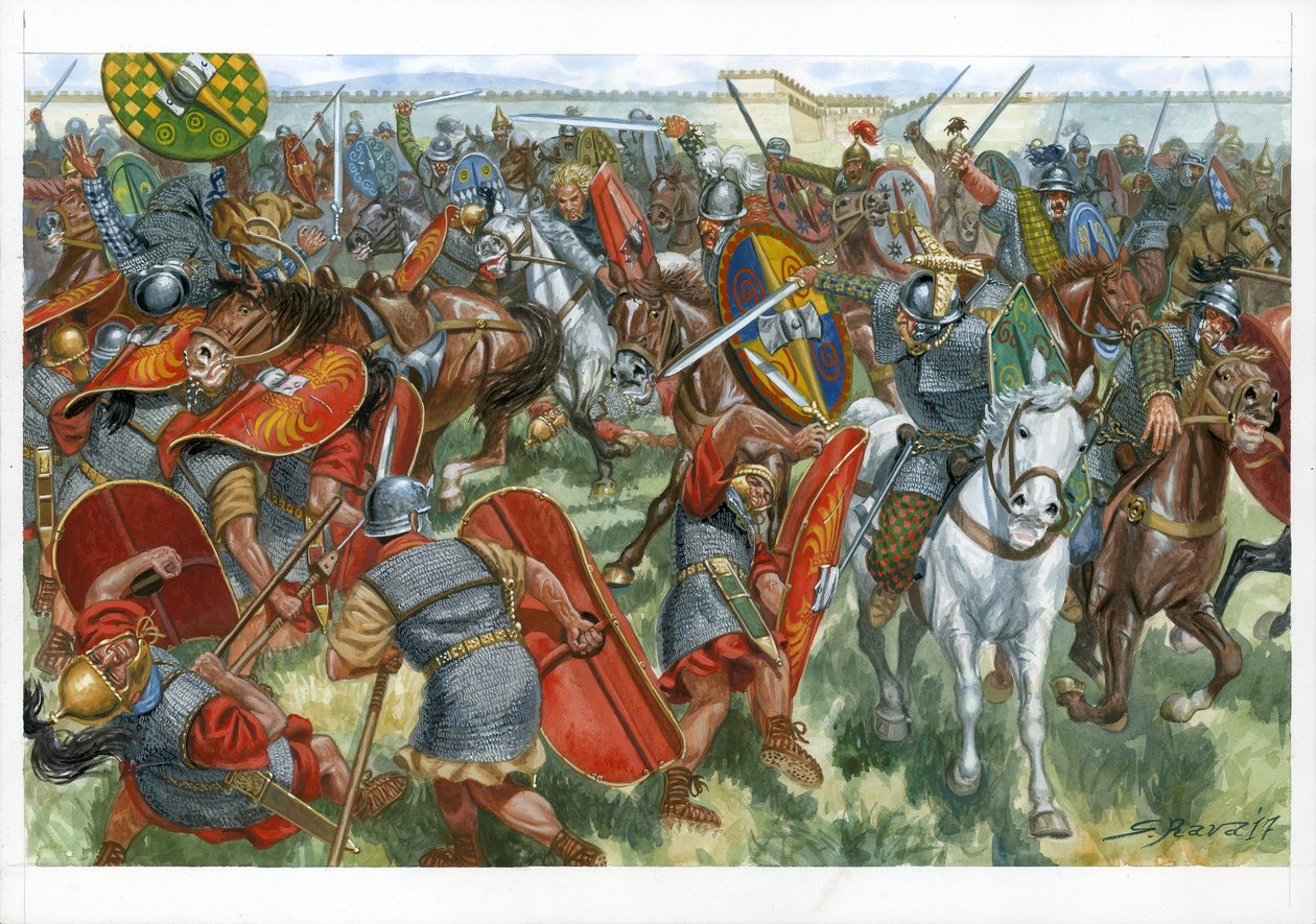 Slaget vid Gergovia av Giuseppe Rava