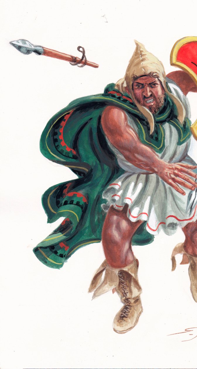 Thrakisk Peltast av Giuseppe Rava