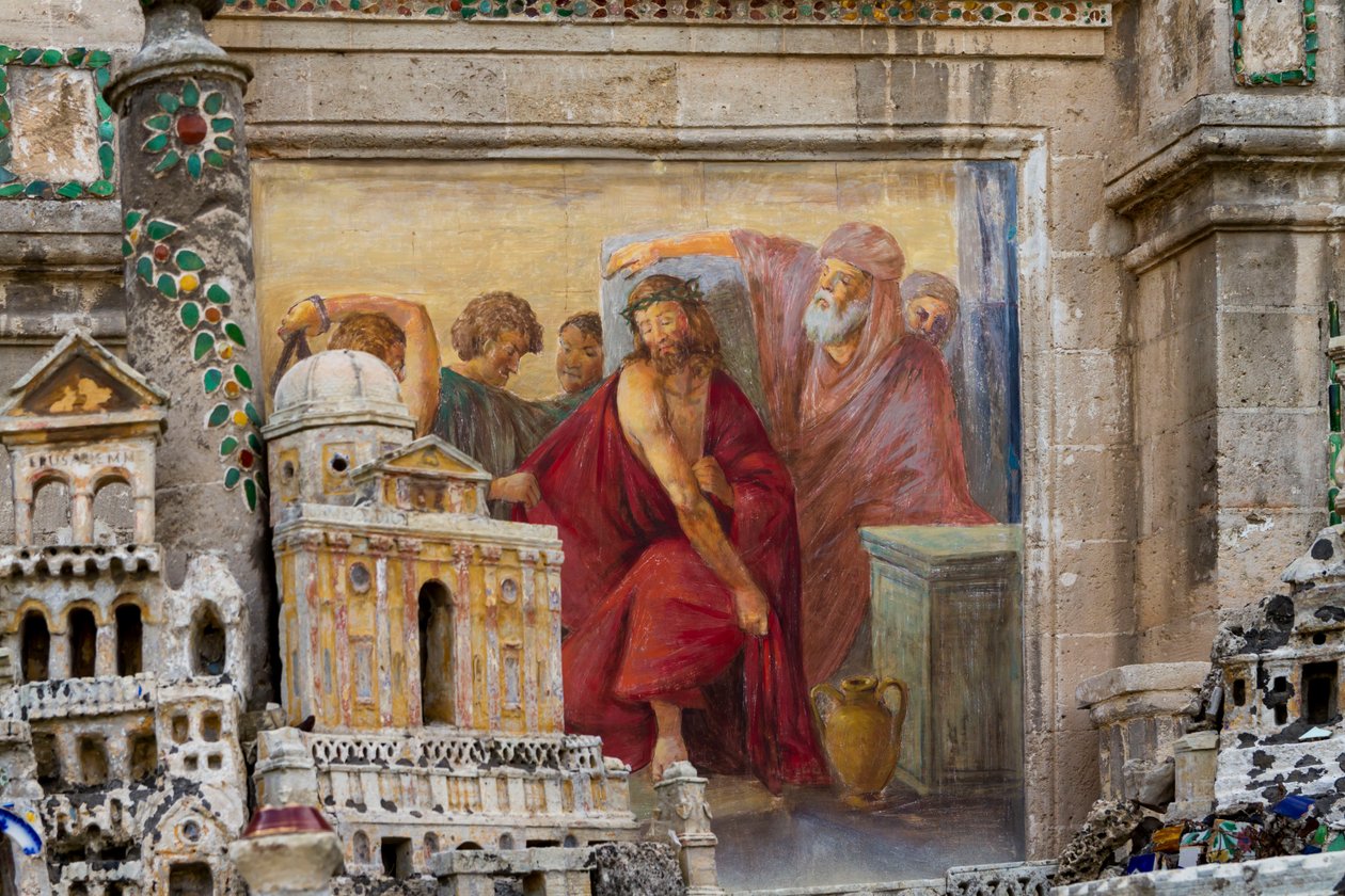Stations of Cross, Golgata som består av majolikaplattor från 1500-1800-talen av Giuseppe Renato Greco