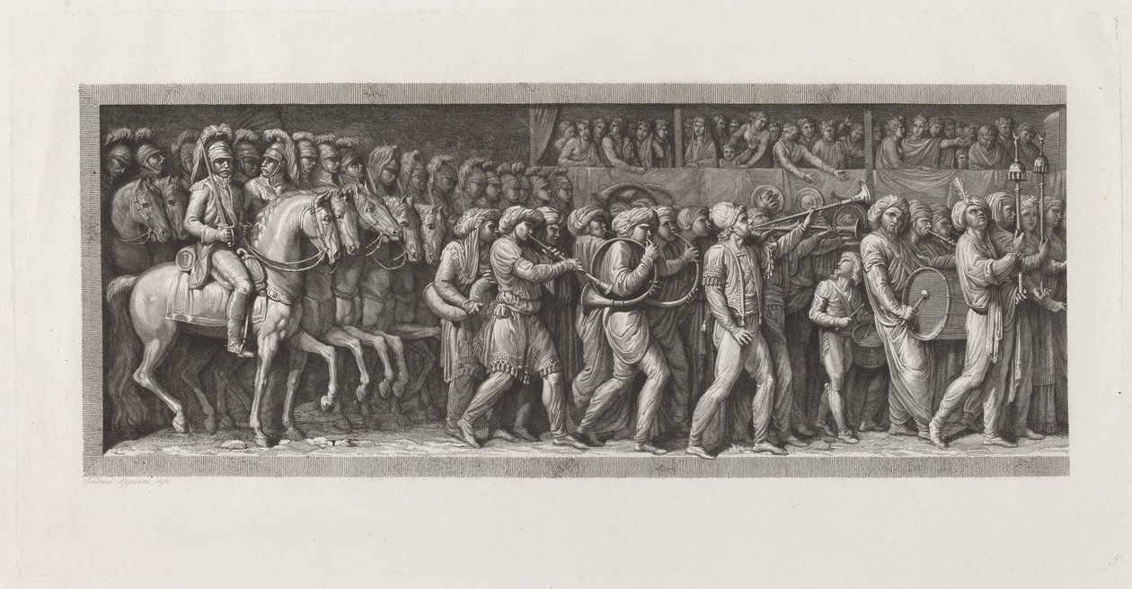 Fransmännens intåg i Milano, 15 maj 1796 av Giuseppe Rosaspina, after Andrea Appiani