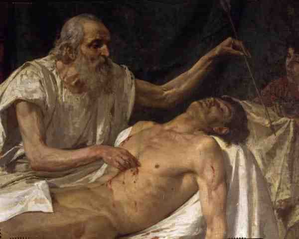 St. Sebastian (olja på duk) (detalj) (se 135238) av Giuseppe Sciuti