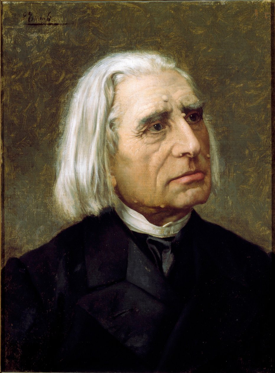 Porträtt av den ungerske kompositören och pianisten Franz Liszt (1811-1886) ålder Målning av Giuseppe Tivoli (1854-1925) Bologna, Civico Museo Bibliografico Musicale av Giuseppe Tivoli