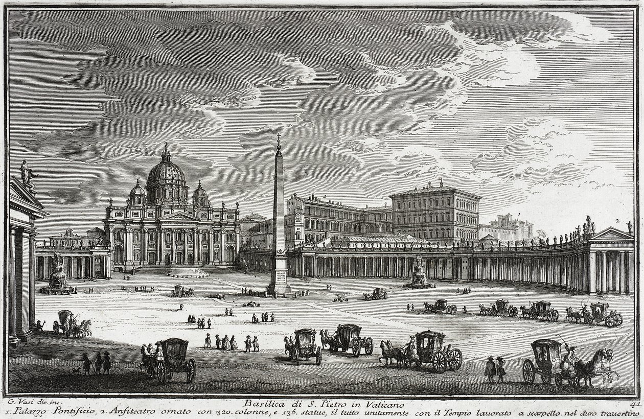 Basilica of Saint Peters, Vatikanen, c.1753 av Giuseppe Vasi