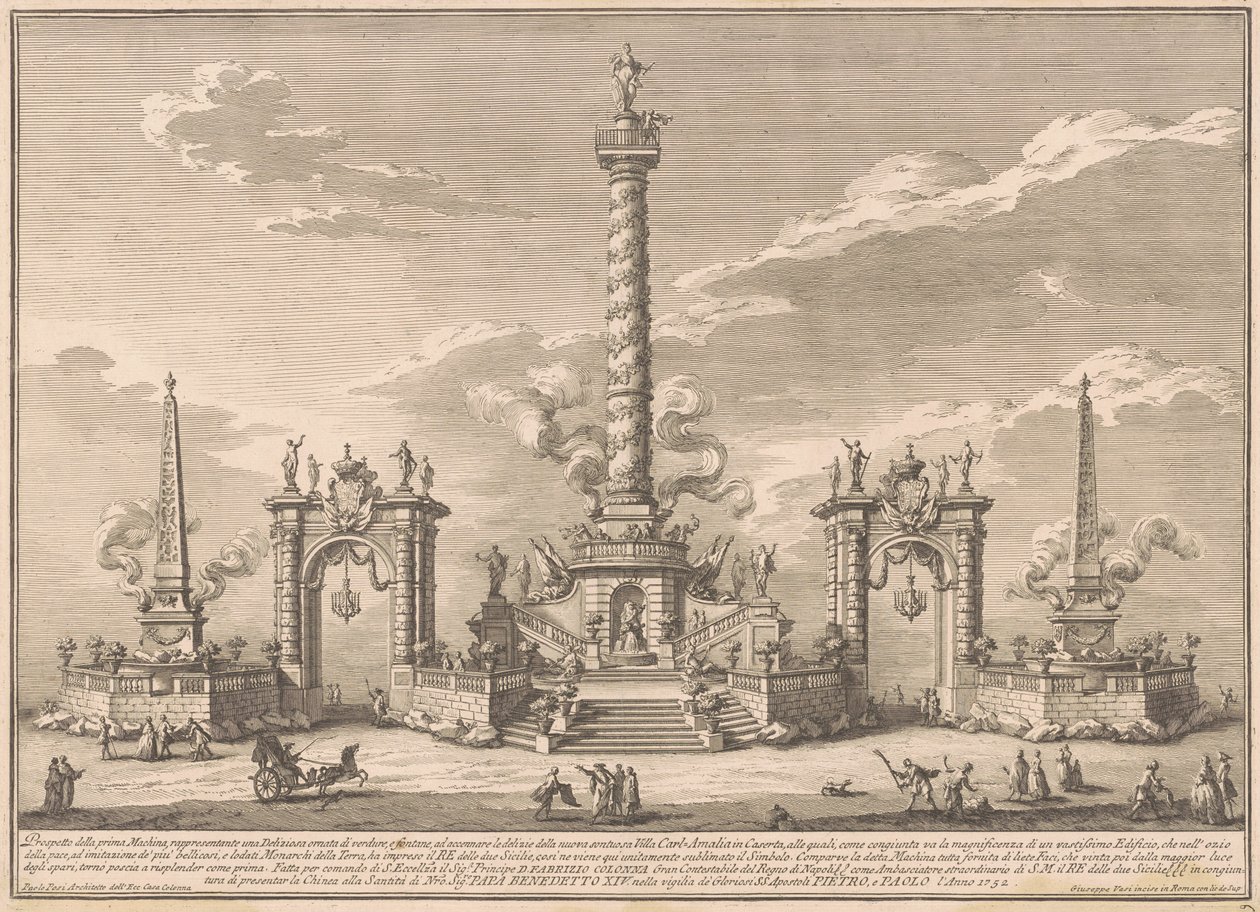 The Prima Macchina for the Chinea of ​​1752: A Deliziosa anspelande på Villa Carl