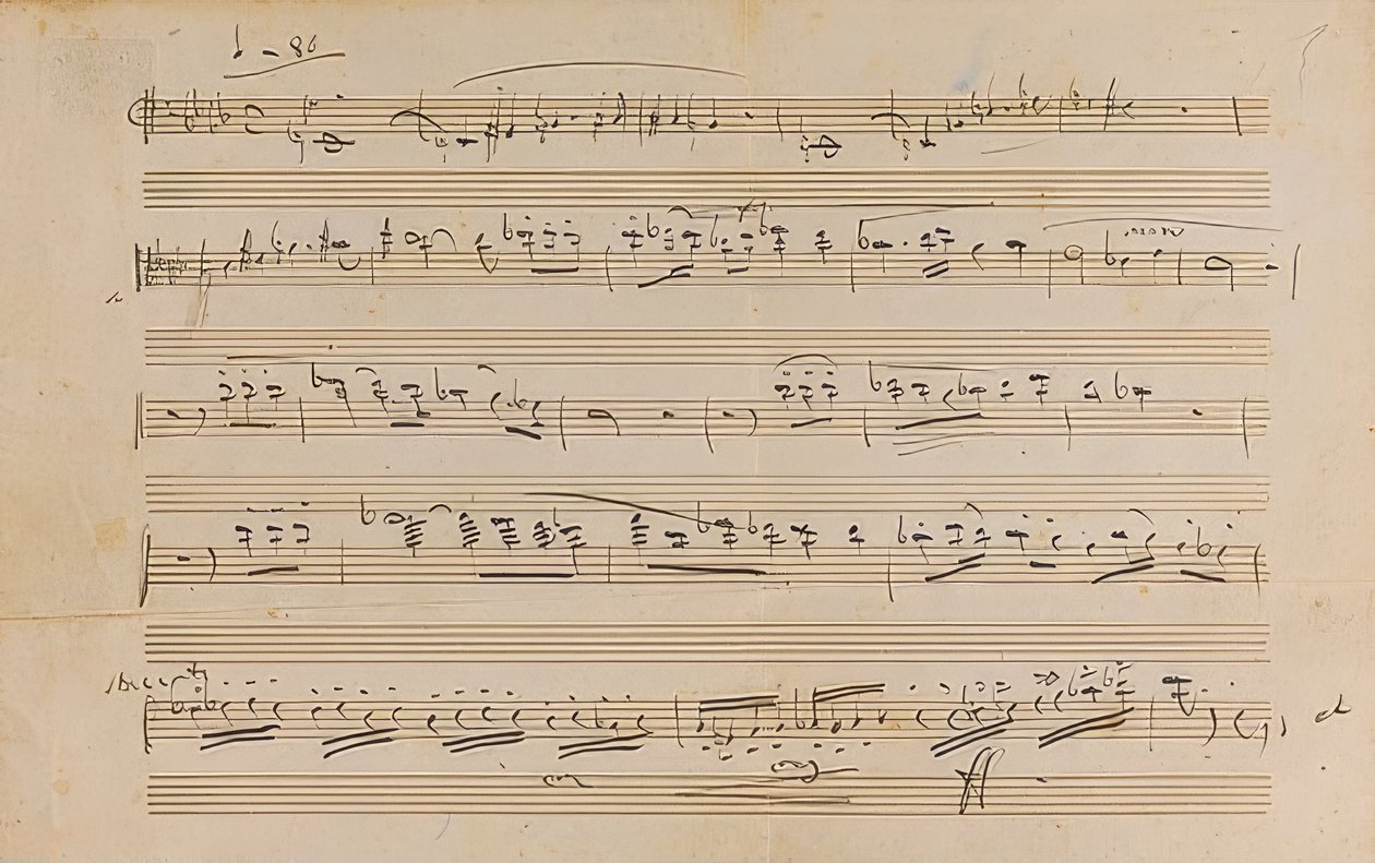 Manus: Opera Otello. 1887 av Giuseppe Verdi