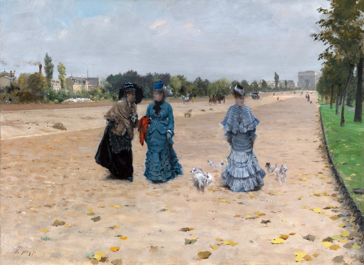 Avenue i Bois de Boulogne av Giuseppe de Nittis