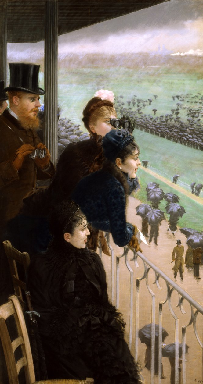 Racecourse vid Bois de Boulogne (pastellfärgad på papper) av Giuseppe de Nittis