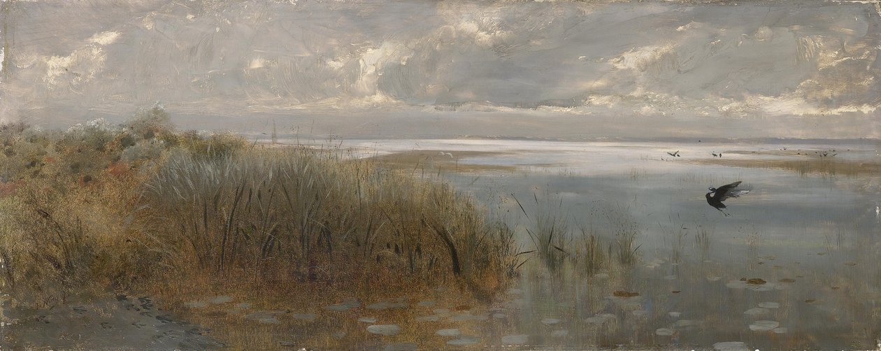 Havslandskap i omgivningarna kring Neapel av Giuseppe de Nittis