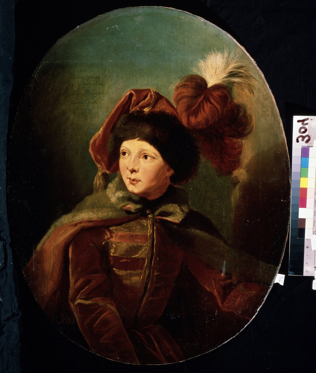 ""Porträtt av dvärgen Bi-Bi i makes uniform"" (Porträtt av dvärgen Bi-Bi) Målning av Jozef Grassi (1757-1838) Mikhail Kroshitsky Art Museum, Sevastopol (Sevastopol) Ukraina av Giuseppe or Josef Grassi