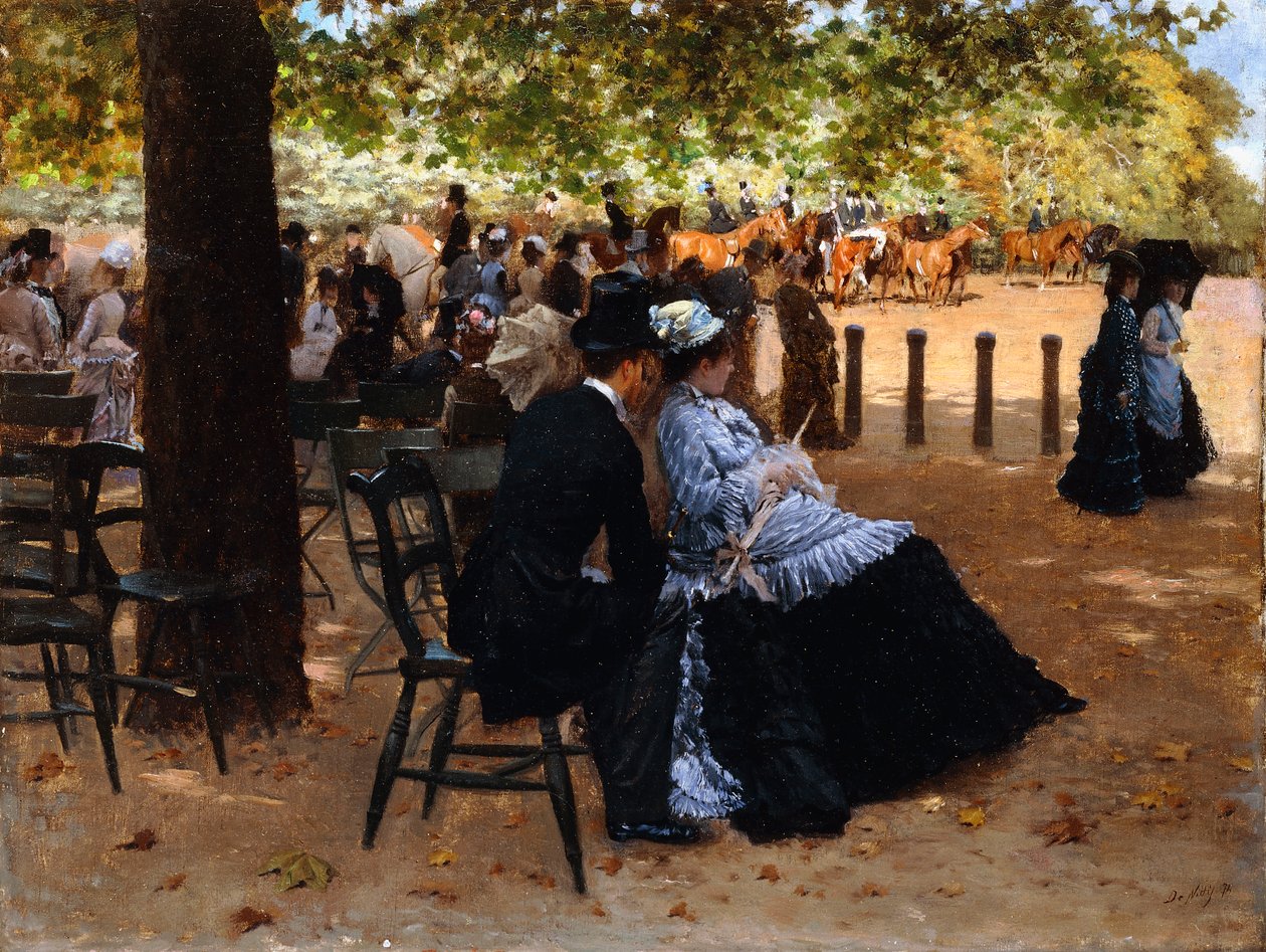 På travbanan, 1874 av Giuseppe or Joseph de Nittis